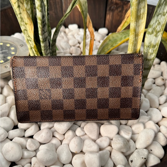 Louis Vuitton Damier Ebene Long Wallet – Authentic, Made in France, Rehab - Picture 1 of 13